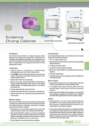 Evidence Drying Cabinet Sellsheet