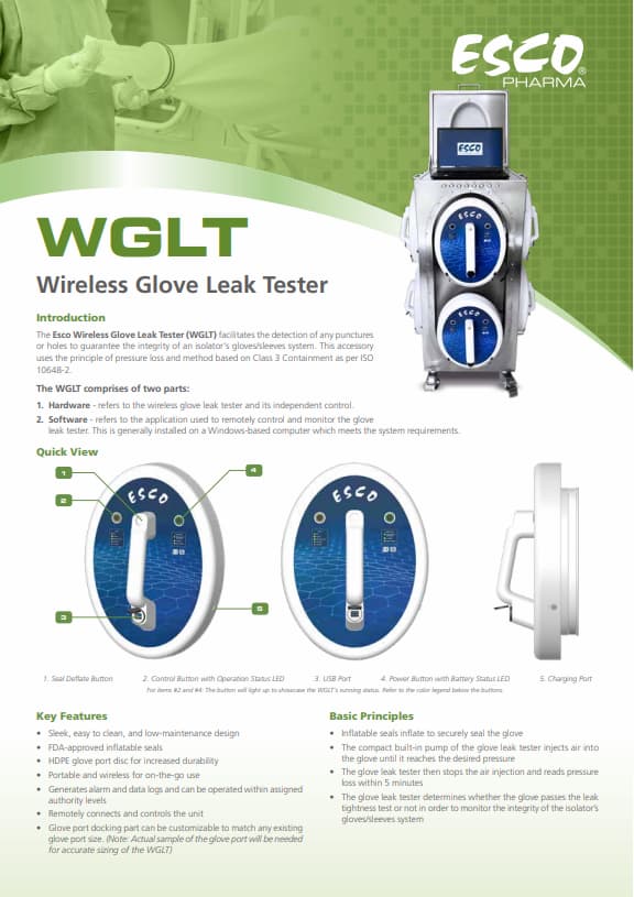 Wireless Glove Leak Tester Sell Sheet